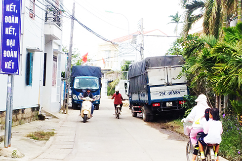 Garage ô tô Tân Tiến Vũ gây ảnh hưởng giao thông