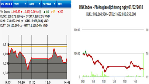 Hàng loạt mã vốn hóa lớn giảm sâu, VN-Index mất hơn 10 điểm