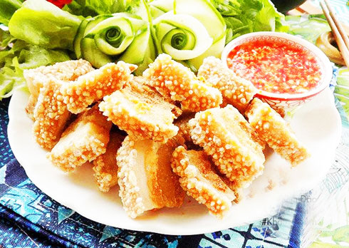 Ba chỉ heo chiên giòn