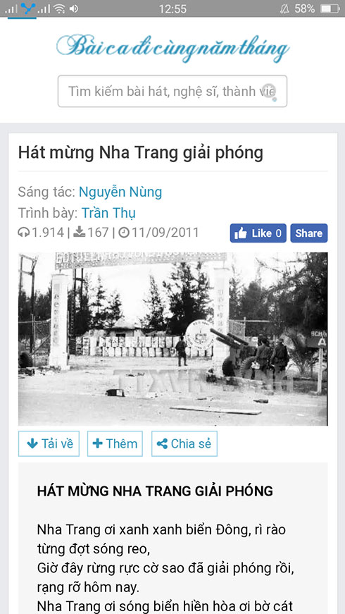 "Hát mừng Nha Trang giải phóng": Một ca khúc hay về phố biển