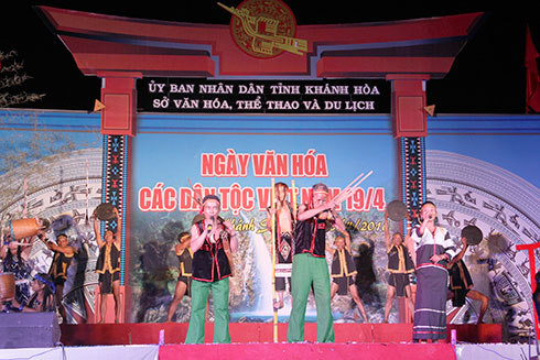 Một tiết mục biểu diễn văn nghệ trong Ngày văn hóa các dân tộc Việt Nam năm 2016. (Ảnh minh họa)