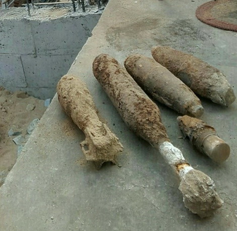 4 quả đạn pháo được phát hiện