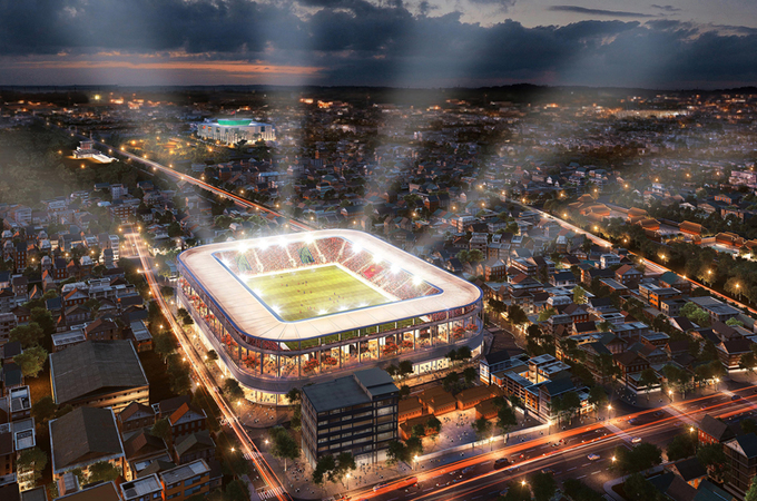 Sân Hàng Đẫy được đầu tư xây mới với kinh phí 300 triệu đôla