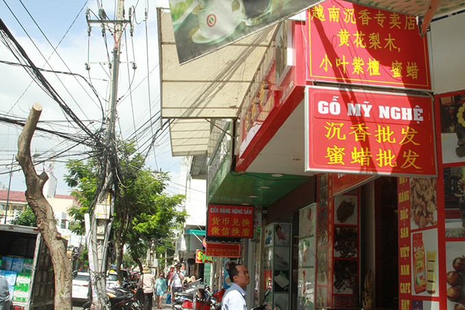 Những tấm bảng quảng cáo viết bằng chữ Trung Quốc xuất hiện tràn lan trên nhiều tuyến phố ở TP.Nha Trang.