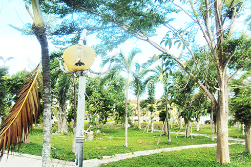 Cần chỉnh trang lại đèn thắp sáng công viên