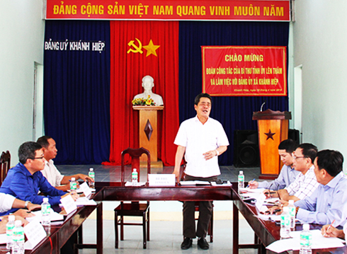 Lãnh đạo tỉnh Khánh Hòa làm việc tại các địa phương