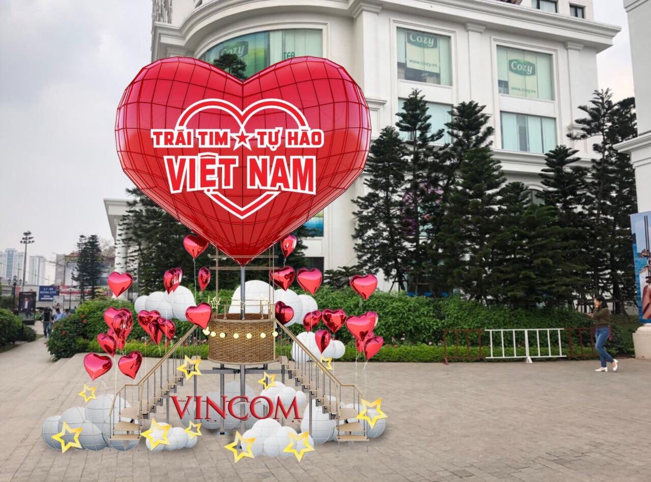 Biểu tượng khinh khí cầu cao 10m tại Vincom Mega Mall Royal City hứa hẹn là điểm checkin hấp dẫn