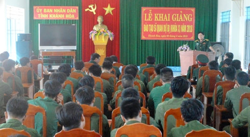 Quang cảnh buổi lễ khai giảng.