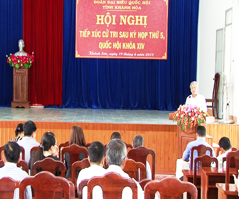 Đại biểu Quốc hội tỉnh Khánh Hoa tiếp xúc cử tri các địa phương