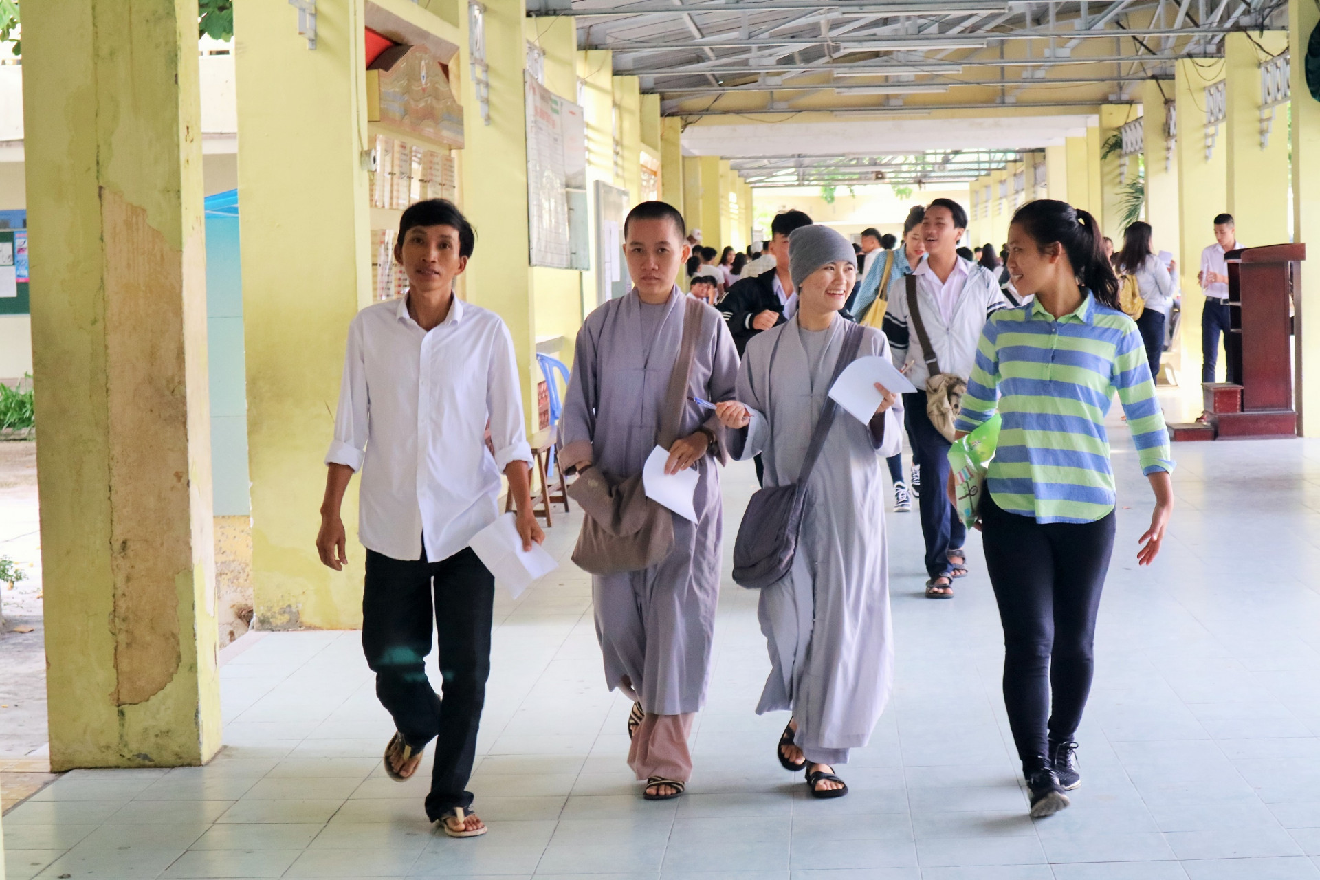 Trường THCS Thái Nguyên là một trong những điểm thi có đông thí sinh tự do. 