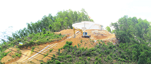 Xây dựng công trình nước sạch hình tháp