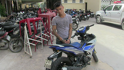 Bắt kẻ trộm xe máy ở chung cư