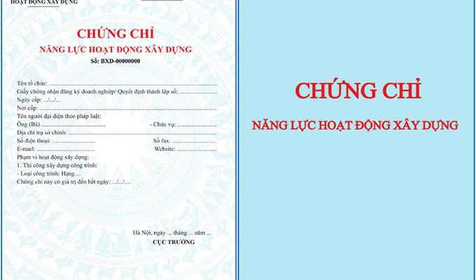 Chứng chỉ năng lực hoạt động xây dựng có dấu hiệu bị làm giả