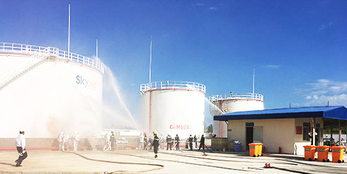 Công ty SKYPEC: Diễn tập phương án chữa cháy, cứu nạn, cứu hộ