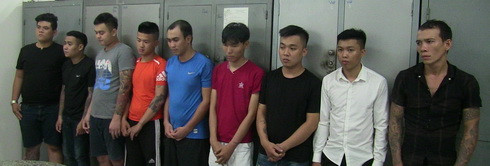 Trong số 9 đối tượng bị đưa về cơ quan công an đã có 5 người bị bắt tạm giam.