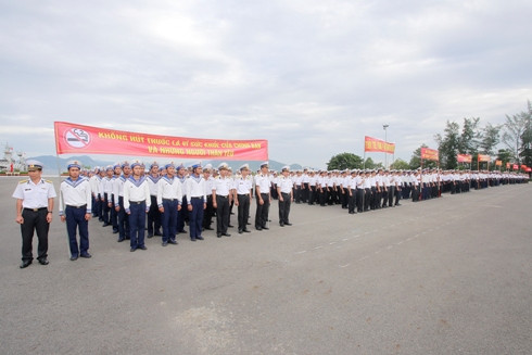 Các đơn vị tham gia buổi mít tinh.