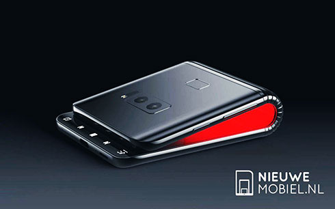 Khi gập, Galaxy X vẫn có một phần màn hình luôn hiển thị