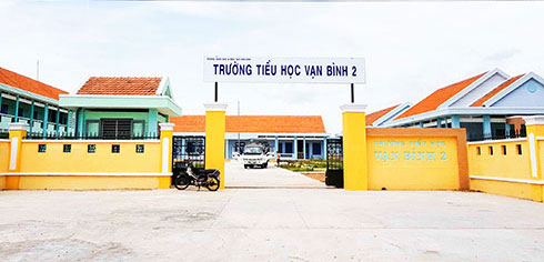 Trường Tiểu học Vạn Bình 2 mới được đầu tư xây dựng.