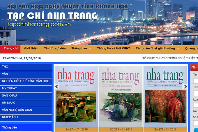 Home page of Nha Trang Magazine