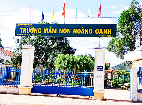 Trường Mầm non Hoàng Oanh, xã Sơn Trung.