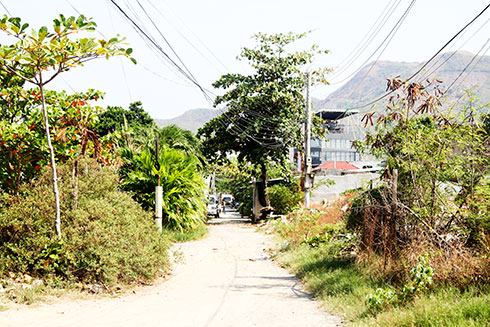 Khu vực chưa giải phóng mặt bằng tại Khu đô thị mới Phước Long.