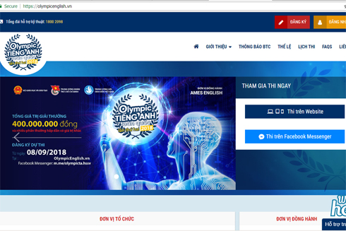 Khởi động sân chơi Olympic tiếng Anh toàn quốc
