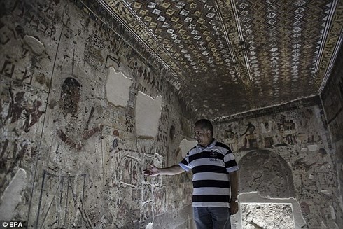 Một khu lăng mộ cổ của Ai Cập. Ảnh: EPA.