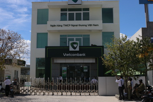 Phòng giao dịch của Vietcombank tại Ninh Hòa.