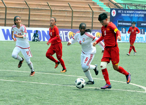 Nữ U16 Việt Nam có chiến thắng đậm ở vòng loại thứ nhất giải U16 nữ châu Á 2019.