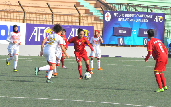 U16 nữ Việt Nam thắng đậm lượt trận thứ 2 bản F.