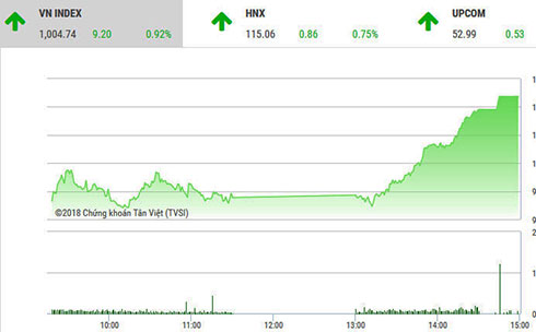 VN-Index chinh phục thành công mốc 1.000 điểm