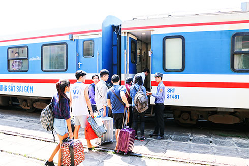 Passengers at Nha Trang Railway Station