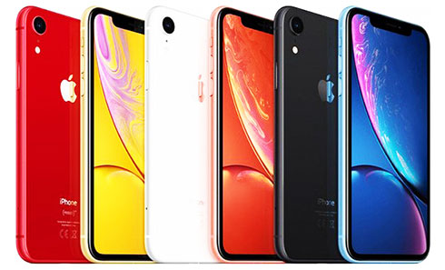 iPhone XR với 6 màu sắc khác nhau.