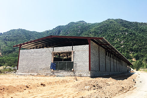 Một công trình xây dựng trái phép ở xã Phước Đồng.