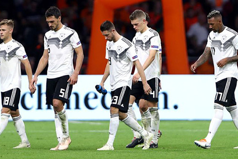 Đội tuyển Đức đã trình diện một bộ mặt khá tệ hại trong trận thua 0-3 trước đội tuyển Hà Lan tại UEFA Nations League 2018-2019.