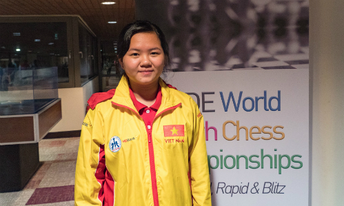 Thùy Dương đang có năm 2018 thành công với vị trí á quân quốc gia, đạt thành tích cao ở Olympiad và giờ là vô địch cờ nhanh U16 thế giới. Ảnh: Lâm Minh Châu.