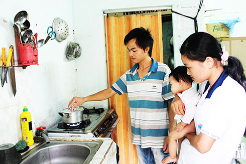 Một hộ gia đình thuê trọ ở Khu công nghiệp Suối Dầu.