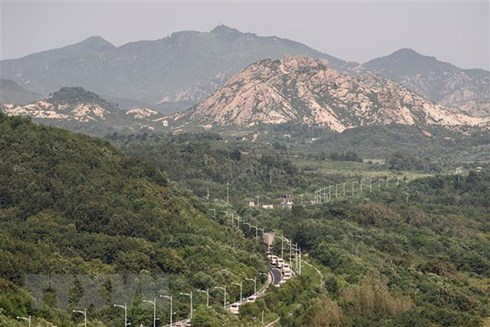 Quang cảnh Khu phi quân sự (DMZ) phân chia hai miền Triều Tiên tại Cheorwon, tỉnh Gangwon, Hàn Quốc. (Ảnh: Yonhap).