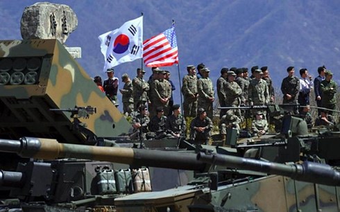 Một cuộc tập trận chung giữa Mỹ và Hàn Quốc. (Ảnh: AP)