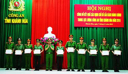 Công an tỉnh Khánh Hòa công bố chỉ số cải cách hành chính năm 2018