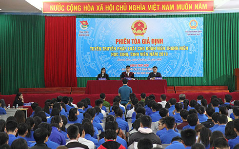 Hơn 500 đoàn viên, thanh niên tham gia phiên tòa giả định