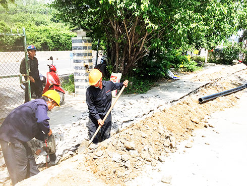 Thôn Cát Lợi (xã Vĩnh Lương): Người dân sắp được sử dụng nước máy