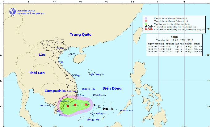 Áp thấp nhiệt đới gây gió giật cấp 9, biển động mạnh