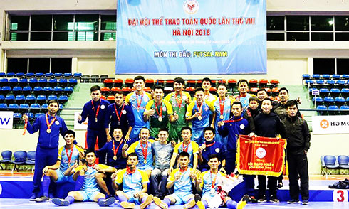 Đội bóng Sanna Khánh Hòa đoạt huy chương vàng  đại hội (nguồn:baomoi.com).