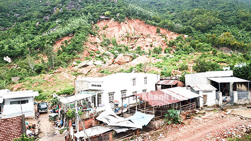 Khu vực núi Xanh bị sạt lở năm 2016 làm 6 người tử vong.
