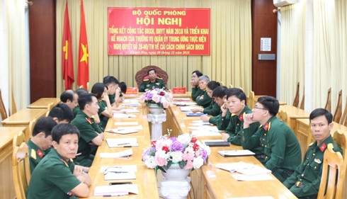 Quang cảnh hội nghị tại điểm cầu Khánh Hòa.