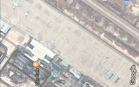 sân bay Cam Ranh. Ảnh: Google Map.
