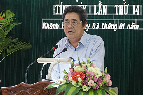Ông Lê Thanh Quang - Ủy viên Trung ương Đảng, Bí thư Tỉnh.