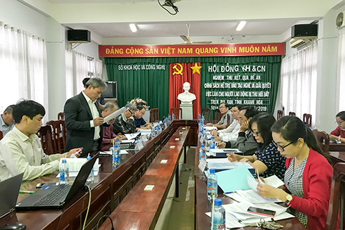 Nghiệm thu đề án đào tạo nghề, giải quyết việc làm cho lao động bị thu hồi đất