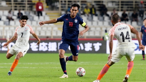 Thái Lan thua đậm Ấn Độ ở trận ra quân Asian Cup 2019 (Ảnh: Getty).